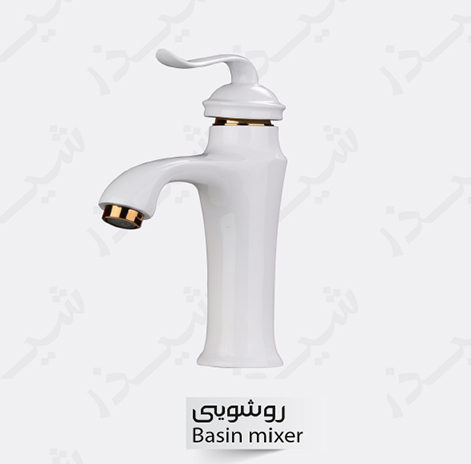  شیر روشویی شیذر مدل مینیاتور طلایی